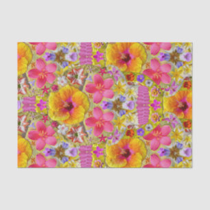 Flower Skull 4 - Tropical Tissue Paper