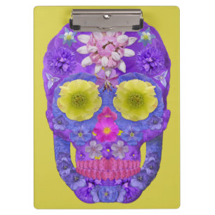 Flower Skull 5 Clipboard