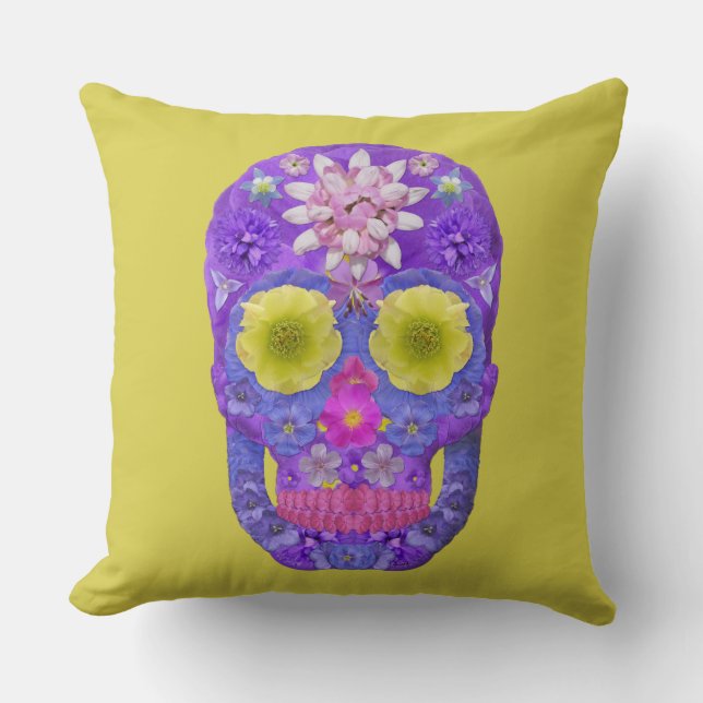 Flower Skull 5 Cushion (Front)