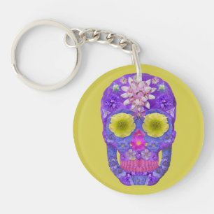 Flower Skull 5 Key Ring