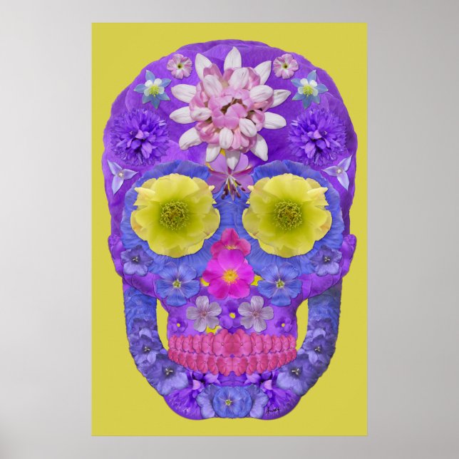 Flower Skull 5 Poster (Front)