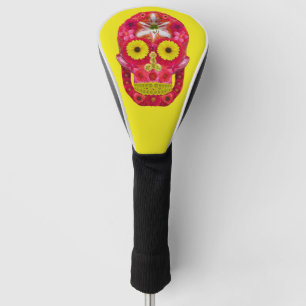 Flower Skull 6 Golf Head Cover