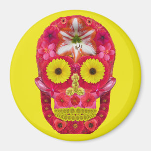 Flower Skull 6 Magnet