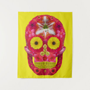Flower Skull 6 Tapestry