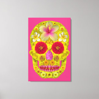 Flower Skull 8 Canvas Print