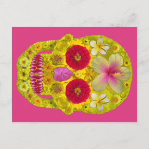 Flower Skull 8 Postcard