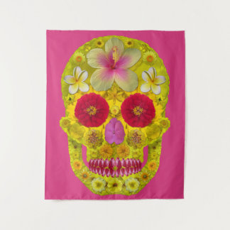 Flower Skull 8 Tapestry