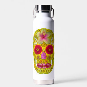 Flower Skull 8 Water Bottle