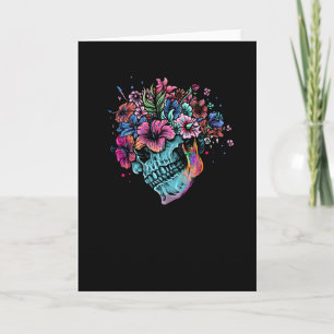 Flower Skull Card