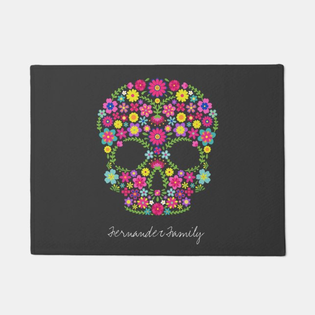 FLOWER SKULL DOORMAT (Front)
