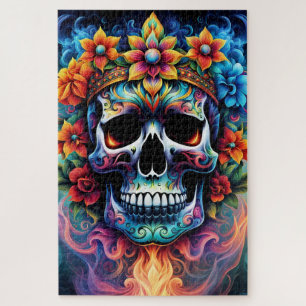 Flower Skull Jigsaw Puzzle