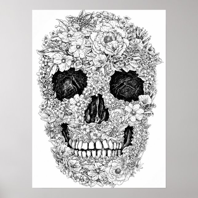 Flower Skull Poster (Front)
