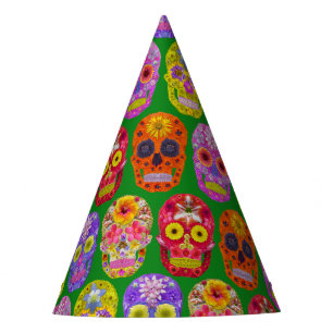 Flower Skulls Seamless Pattern 2018 Party Hat