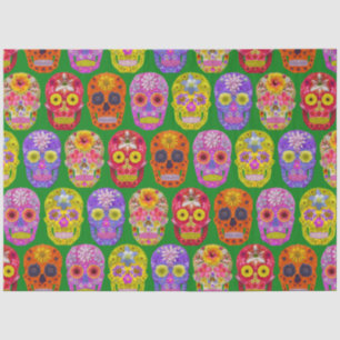 Flower Skulls Seamless Pattern 2018 Tissue Paper