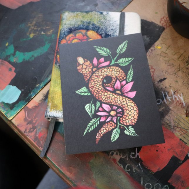 Flower Snake Postcard (Creator Uploaded)