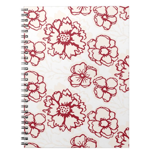 Flower Spiral Notebooks for Artists (Front)