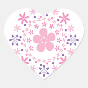 Flower Spiral: Vector Art: Heart Sticker