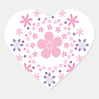 Flower Spiral: Vector Art: Heart Sticker