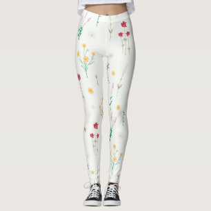 Flower Spring Blooming Floral Leggings