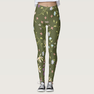 Flower Spring Blooming Floral Leggings