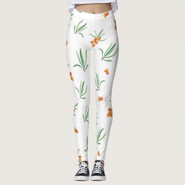 Flower Spring Blooming Floral Leggings (Front)