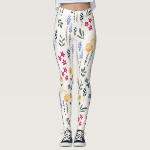 Flower Spring Blooming Floral Leggings