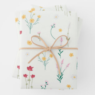 Flower Spring Blooming Floral Seamless Wrapping Paper Sheet