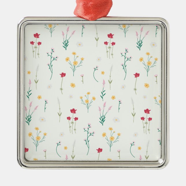 Flower Spring Botanical Floral Metal Tree Decoration (Front)