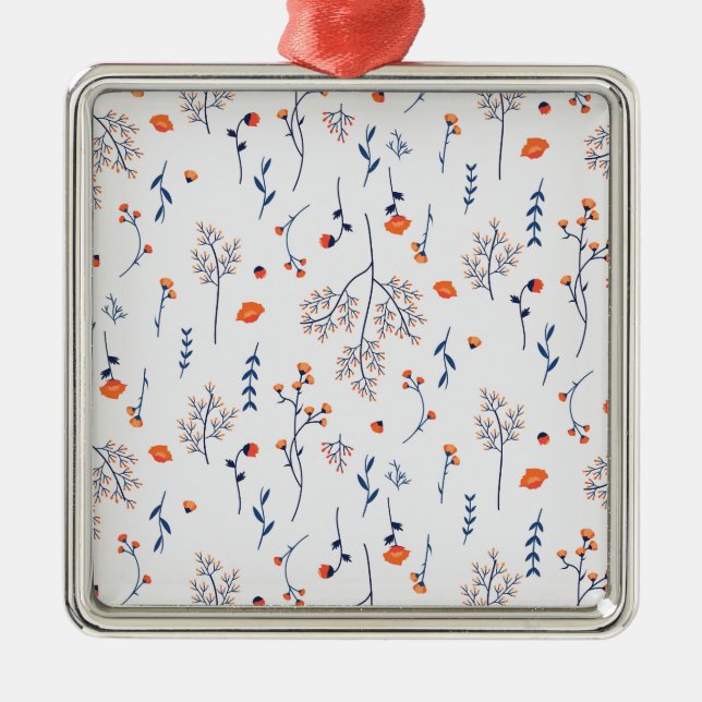 Flower Spring Botanical Floral Metal Tree Decoration (Front)