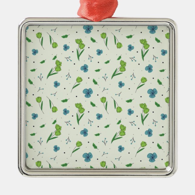 Flower Spring Botanical Floral Metal Tree Decoration (Front)