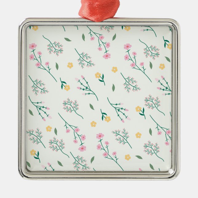 Flower Spring Botanical Floral Metal Tree Decoration (Front)