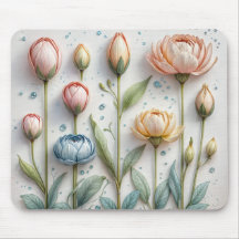 Flower Spring Vibes Mouse Pad – Fresh & Floral