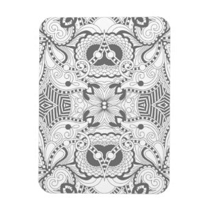 Flower Square Doodle Magnet