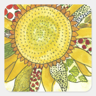 flower square sticker