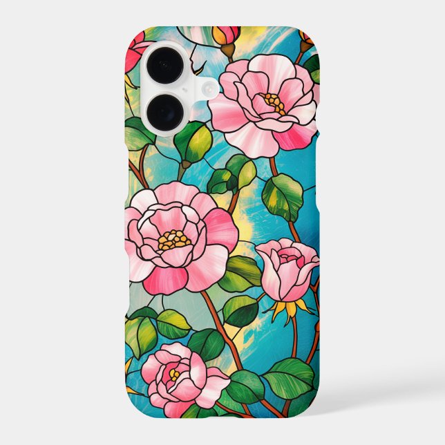 Flower Stained Glass Effect Pretty Girly Floral (Back)