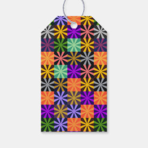Flower Star Colourful Pattern Gift Tags