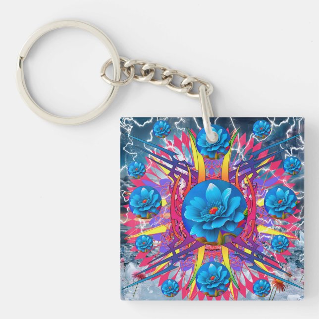 Flower Star Key Ring (Front)