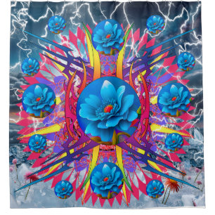 Flower Star Shower Curtain