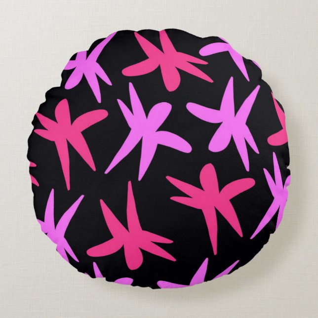 Flower Stars Round Cushion (Front)