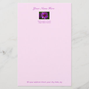 Flower stationary: 5.5 X 8.5 Stationery