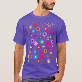 Flower Sticker flowers white T-Shirt