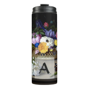 Flower Still Life Bosschaert Colourful Art Monogra Thermal Tumbler