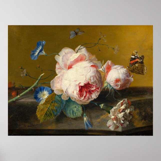 Flower Still Life, Jan van Huysum  Poster (Front)