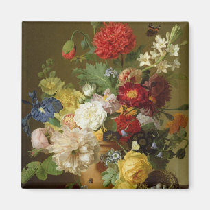 Flower Still Life on a marble ledge, 1800-01 Magnet