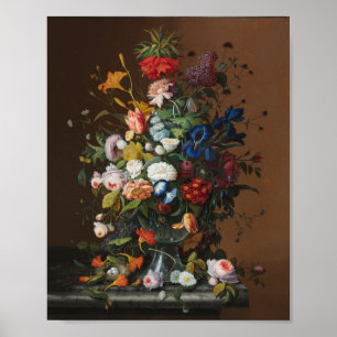 Flower Still Life with Bird's Nest Severin Roesen Poster