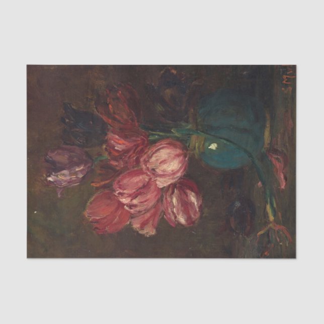 Flower Still Life with Red Tulips by van Houten Tissue Paper (Front)