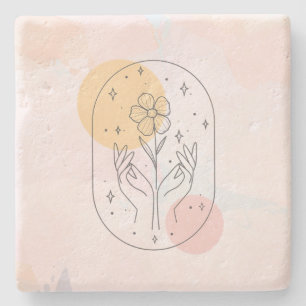 Flower Stone Coaster