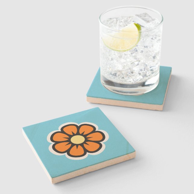 Flower Stone Coaster (Side)
