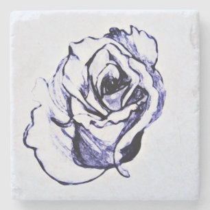 Flower  stone coaster