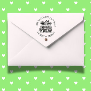 Flower Storefront Rubber Stamp